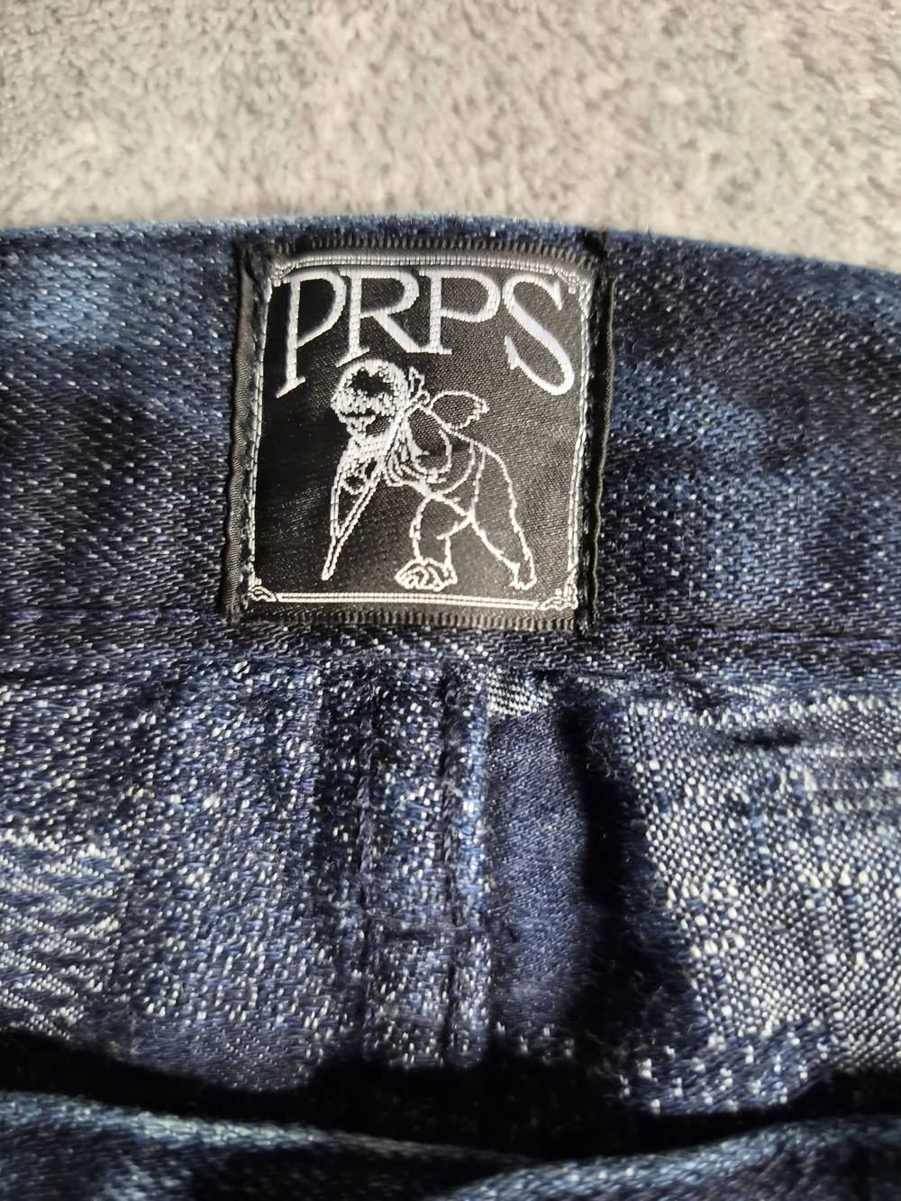 PRPS Men's Buttonfly Biker Jeans Blue Size 36 Ribbed Multi Zipper Denim EUC